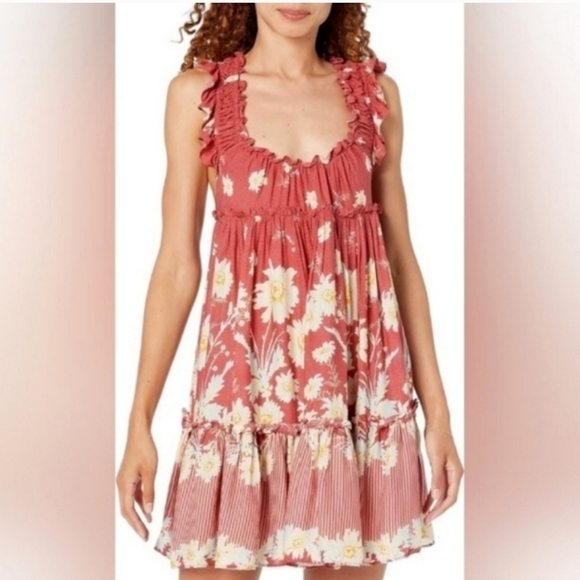 NWT Free People Bali Wild Daisy Slip Dress $88 Size Medium - Picture 3 of 7